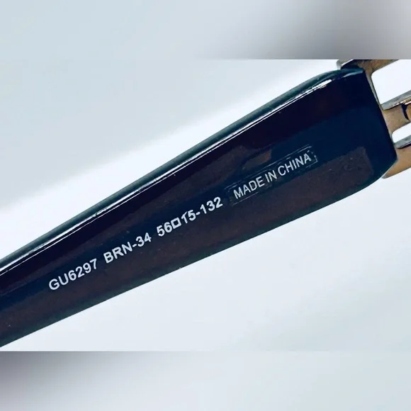 Guess GU6297 Brown Oval Sunglasses Frames Only - Picture 8 of 8